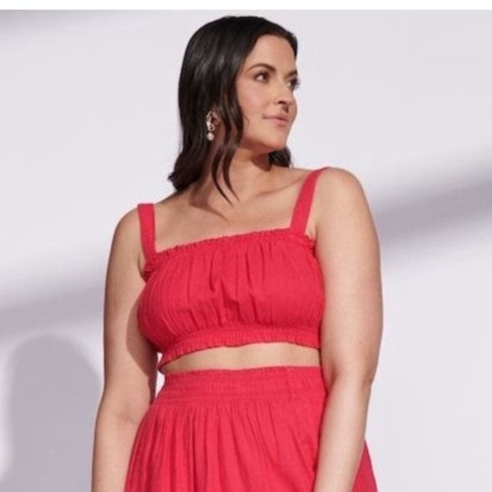 Abercrombie & Fitch Red Crop Top
